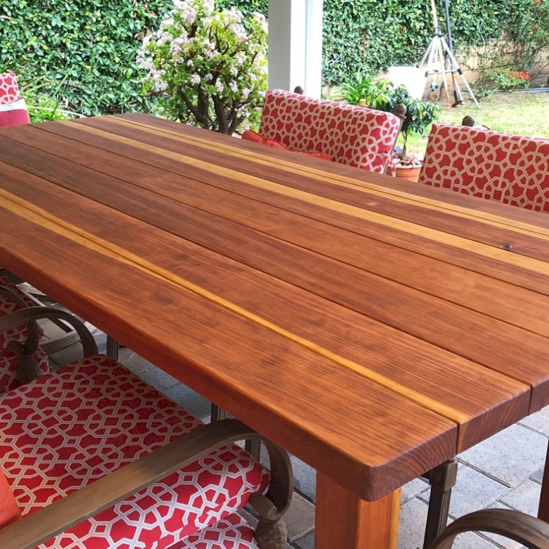 Redwood Patio Table Custom Made Redwood Dining Tables